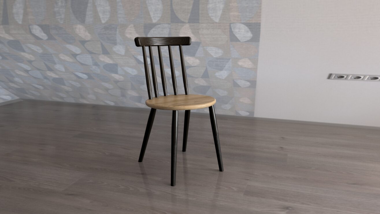 Fusion360で設計、レンダリングした椅子の画像