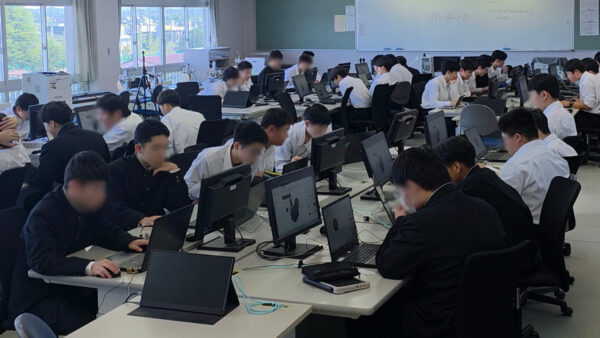 福島県立郡山北工業高校で、子ども3Dコンテスト向けの特別授業を開催しました